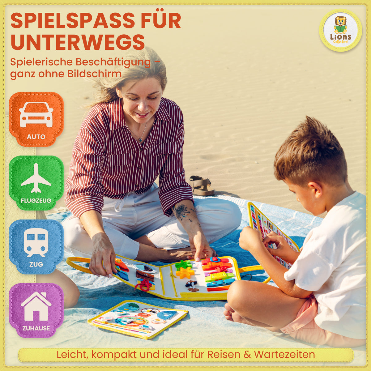 Busy Board Dino | Montessori-Lernspielzeug