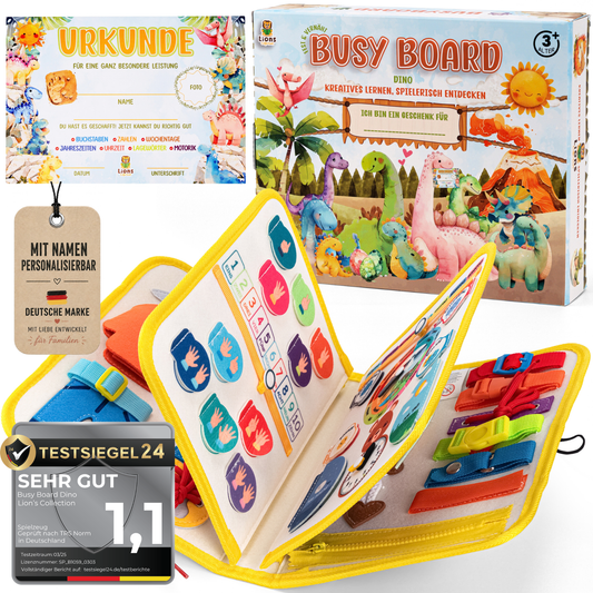 Busy Board Dino | Montessori-Lernspielzeug