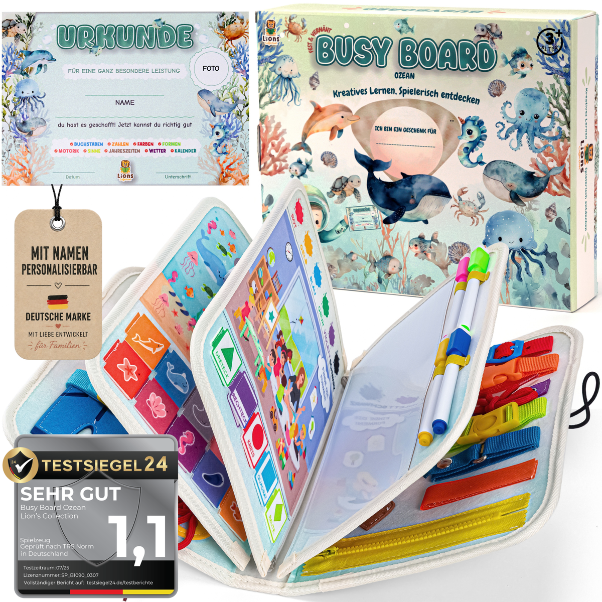 Busy Board Ozean | Montessori-Lernspielzeug