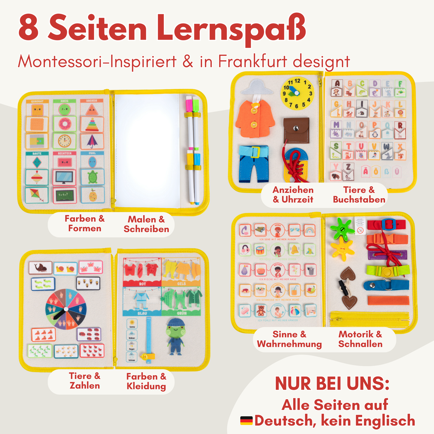 Busy Board Schule | Montessori-Lernspielzeug