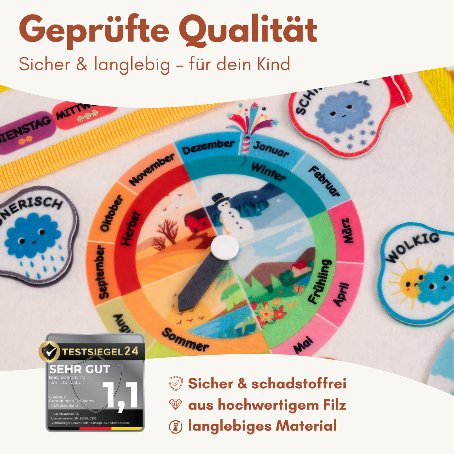 Busy Board Dino | Montessori-Lernspielzeug